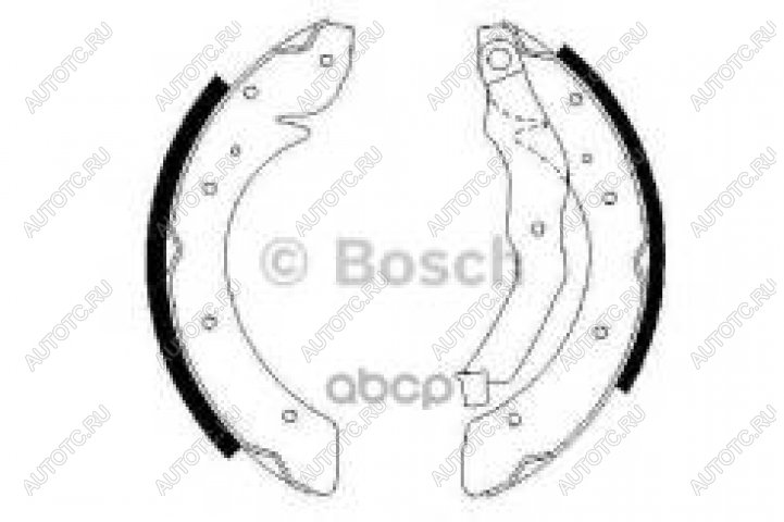 2 369 р. Колодки тормозные задние (4шт.) барабанные (203х38мм) BOSCH Renault Laguna X56 лифтбэк рестайлинг (1998-2001)  с доставкой в г. Тольятти