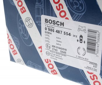 3 199 р. Колодки тормозные задние барабанные 4шт. BOSCH Opel Vectra B седан дорестайлинг (1995-1999)  с доставкой в г. Тольятти. Увеличить фотографию 3