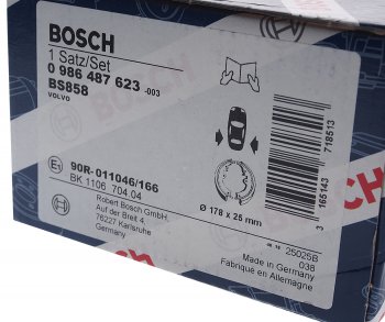 2 799 р. Колодки тормозные задние барабанные (4шт.) BOSCH Volvo S80 TS седан дорестайлинг (1998-2003)  с доставкой в г. Тольятти. Увеличить фотографию 4