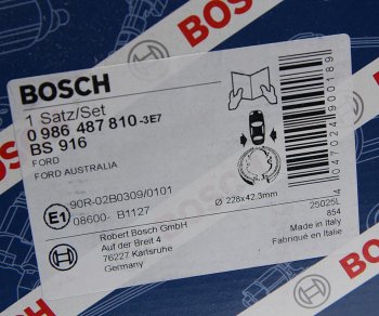 3 069 р. Колодки тормозные задние барабанные (4шт.) BOSCH Ford Focus 2 хэтчбэк 3 дв. дорестайлинг (2004-2007)  с доставкой в г. Тольятти. Увеличить фотографию 4