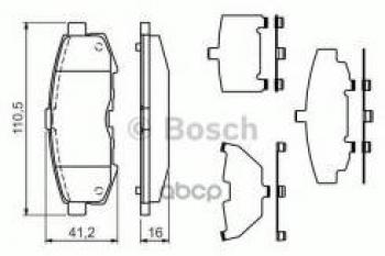 Колодки тормозные задние (4шт.) BOSCH Mazda MPV LY рестайлинг (2008-2016)