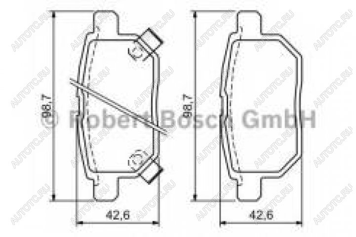 1 559 р. Колодки тормозные задние (4шт.) BOSCH Toyota Auris E150 хэтчбэк 5 дв. дорестайлинг (2006-2010)  с доставкой в г. Тольятти