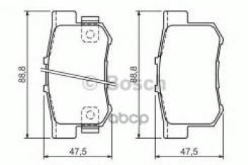 Колодки тормозные задние (4шт.) BOSCH Honda Accord 11 CY седан (2023-2025)