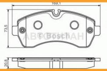 Колодки тормозные передние (4шт.) BOSCH Mercedes-Benz Sprinter W906 (2006-2013)