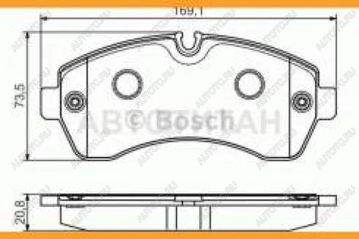 4 399 р. Колодки тормозные передние (4шт.) BOSCH Mercedes-Benz Sprinter W906 (2006-2013)  с доставкой в г. Тольятти