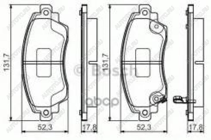 2 249 р. Колодки тормозные передние (4шт.) BOSCH Toyota Corolla E110 седан дорестайлинг (1997-2000)  с доставкой в г. Тольятти