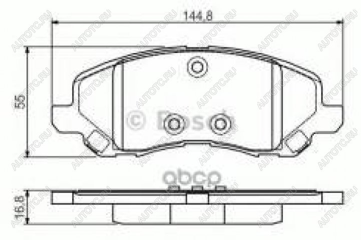 2 659 р. Колодки тормозные передние (4шт.) BOSCH Mitsubishi Pajero Sport PB рестайлинг (2013-2017)  с доставкой в г. Тольятти