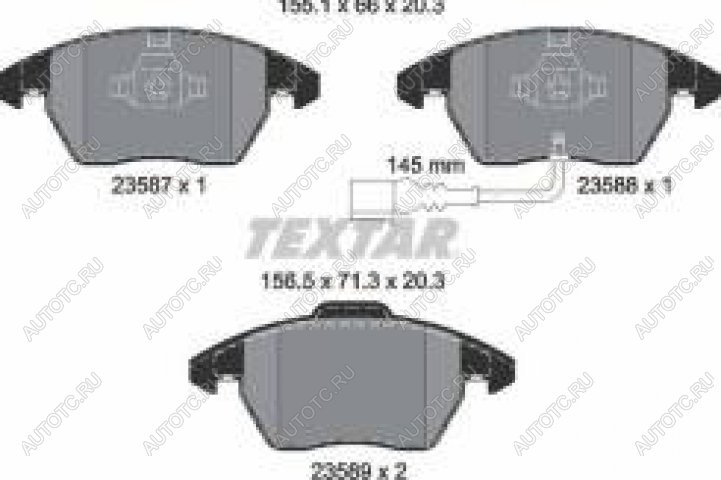 3 699 р. Колодки тормозные передние (4шт.) TEXTAR Volkswagen Passat B6 универсал (2005-2010)  с доставкой в г. Тольятти