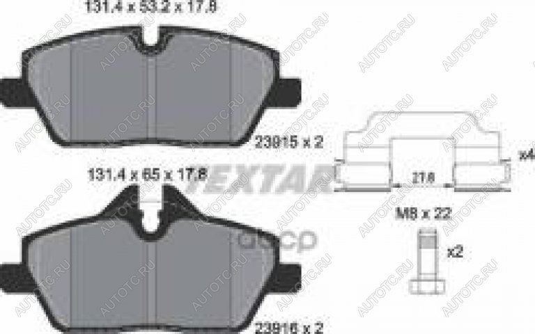 4 549 р. Колодки тормозные передние (4шт.) TEXTAR BMW 1 серия E82 купе 1-ый рестайлинг (2007-2011)  с доставкой в г. Тольятти