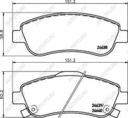 4 299 р. Колодки тормозные передние (4шт.) TEXTAR Honda CR-V RE1,RE2,RE3,RE4,RE5,RE7 дорестайлинг (2007-2010)  с доставкой в г. Тольятти