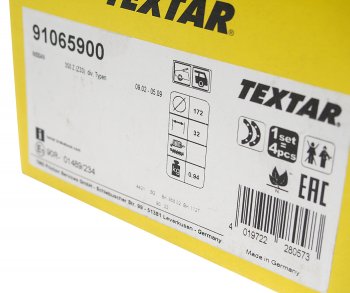 2 699 р. Колодки тормозные задние барабанные (4шт.) TEXTAR Nissan Teana 1 J31 дорестайлинг (2003-2005)  с доставкой в г. Тольятти. Увеличить фотографию 3