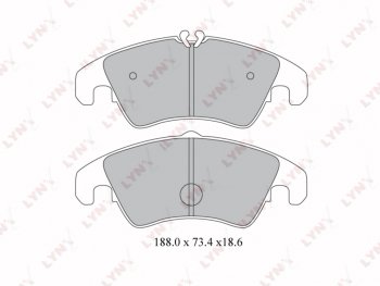 3 789 р. Колодки тормозные передние(4шт.) LYNX Audi A4 B8 дорестайлинг, универсал (2007-2011)  с доставкой в г. Тольятти. Увеличить фотографию 1