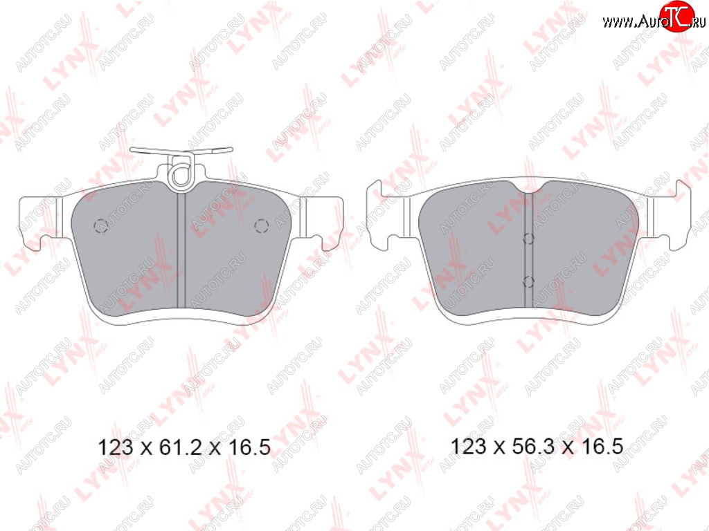 2 599 р. Колодки тормозные задние (4шт.) LYNX Audi A3 8VS седан рестайлин (2016-2020)  с доставкой в г. Тольятти