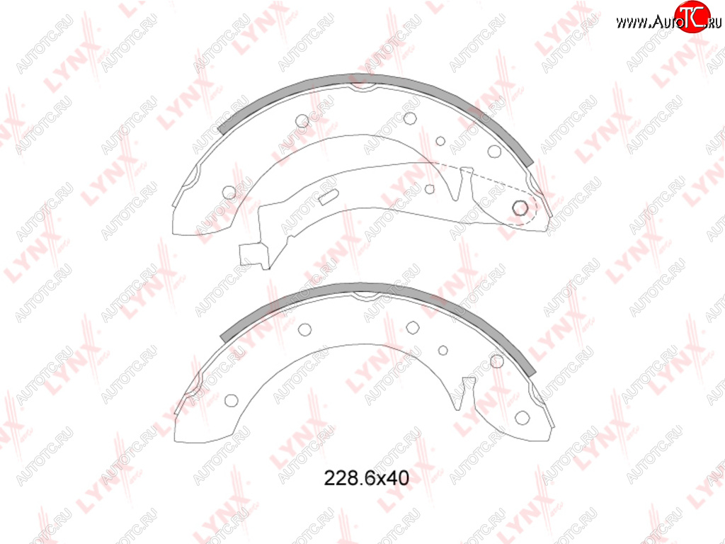 2 249 р. Колодки тормозные задние барабанные(4шт.) LYNX CITROEN Berlingo B9 дорестайлинг (2008-2016)  с доставкой в г. Тольятти