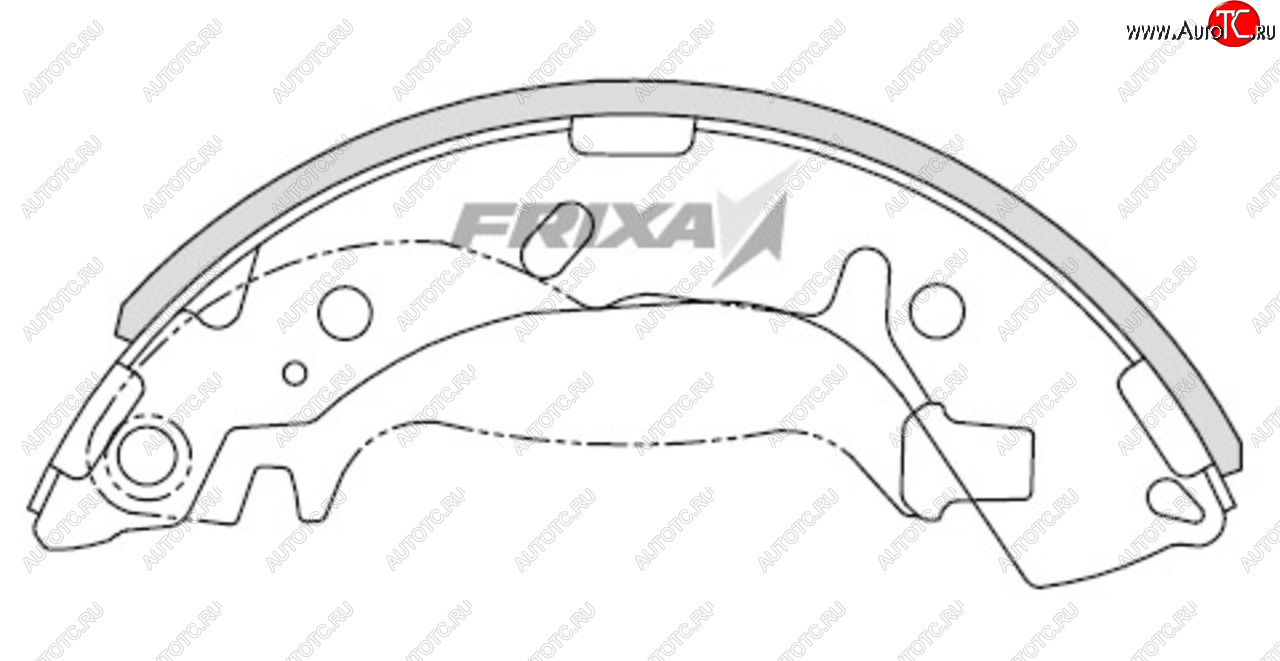 919 р. Колодки тормозные задние барабанные HANKOOK FRIXA Hyundai Getz TB хэтчбэк 5 дв. дорестайлинг (2002-2005)  с доставкой в г. Тольятти