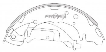 Колодки тормозные задние барабанные (4шт.) HANKOOK FRIXA KIA Carnival YP минивэн дорестайлинг  (2014-2018)