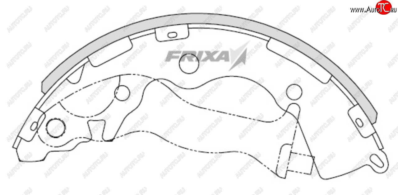 1 339 р. Колодки тормозные передние барабанные (4шт.) HANKOOK FRIXA KIA Rio 3 QB дорестайлинг седан (2011-2015)  с доставкой в г. Тольятти