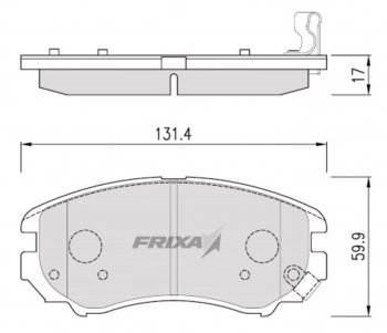 1 369 р. Колодки тормозные передние (4шт.) HANKOOK FRIXA  Hyundai Elantra  XD (2000-2014), Hyundai Sonata  NF (2004-2010), Hyundai Tucson ( JM,  LM,  TL,  NX4) (2004-2022), Hyundai Tuscani (2002-2008), KIA Magentis (2000-2010)  с доставкой в г. Тольятти. Увеличить фотографию 1