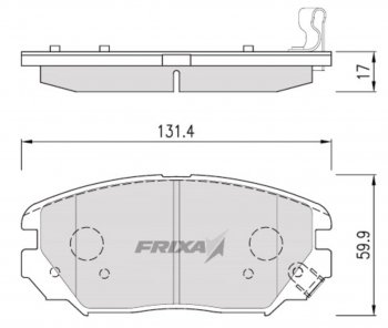 Колодки тормозные передние (4шт.) HANKOOK FRIXA Hyundai Sonata NF рестайлинг (2007-2010)