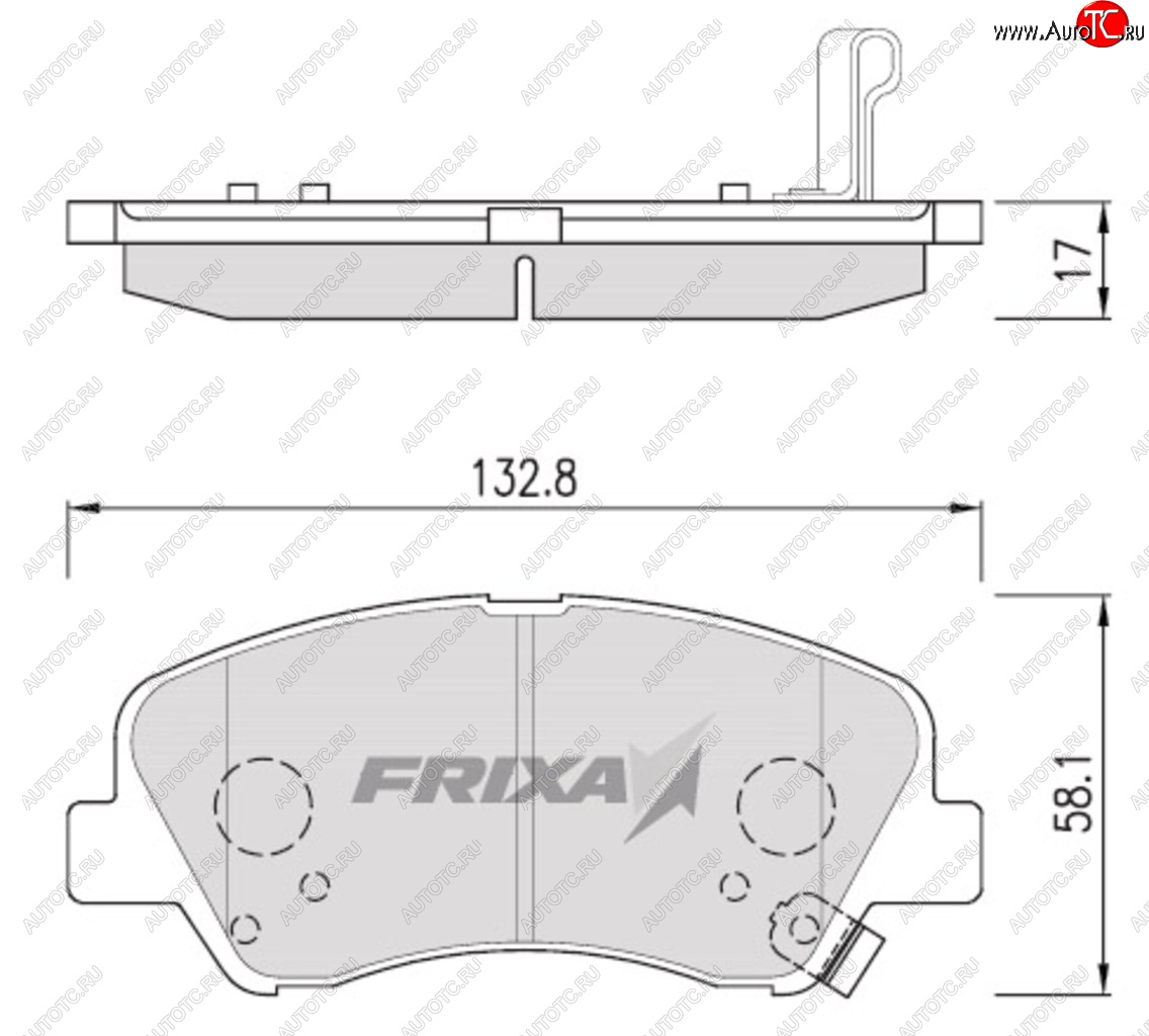 1 299 р. Колодки тормозные передние (4шт.) HANKOOK FRIXA KIA Rio 3 QB рестайлинг седан (2015-2017)  с доставкой в г. Тольятти