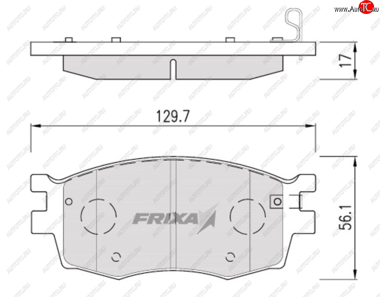 889 р. Колодки тормозные передние (4шт.) HANKOOK FRIXA KIA Rio 3 QB дорестайлинг седан (2011-2015)  с доставкой в г. Тольятти