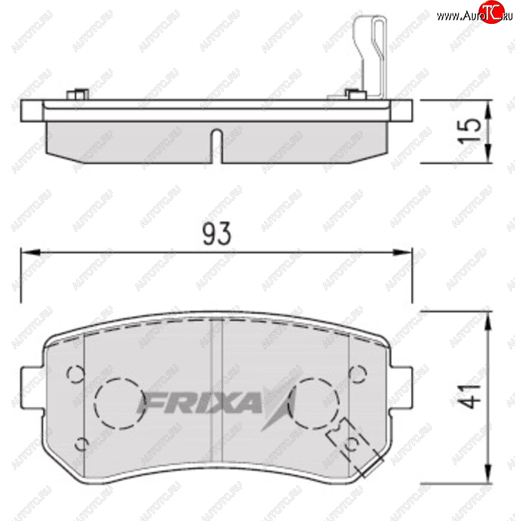 899 р. Колодки тормозные задние (4шт.) HANKOOK FRIXA KIA Ceed 3 CD хэтчбэк (2018-2024)  с доставкой в г. Тольятти