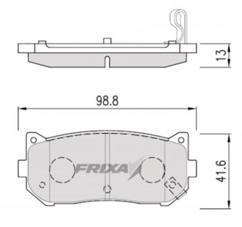 Колодки тормозные задние (4шт.) HANKOOK FRIX KIA Clarus K9A седан дорестайлинг (1996-1998)