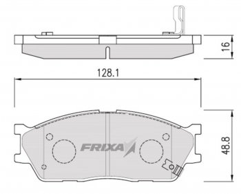 Колодки тормозные передние (4шт.) HANKOOK FRIXA KIA Rio 3 QB рестайлинг седан (2015-2017)