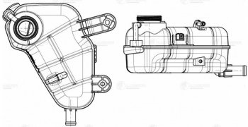 1 699 р. Бачок расширительный LUZAR Chevrolet Aveo T300 хэтчбек (2011-2015)  с доставкой в г. Тольятти. Увеличить фотографию 6