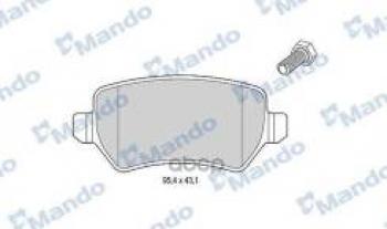 Колодки тормозные задние (4шт.) MANDO KIA Ceed 2 JD дорестайлинг универсал (2012-2016)