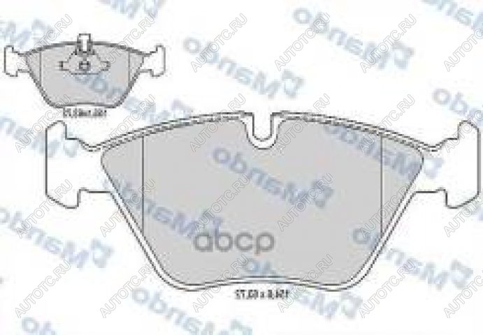 2 599 р. Колодки тормозные передние (4шт.) MANDO BMW 3 серия E90 седан дорестайлинг (2004-2008)  с доставкой в г. Тольятти