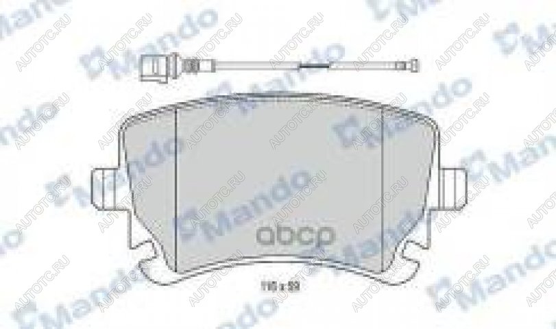 1 199 р. Колодки тормозные задние (4шт.) MANDO Audi A8 D5 дорестайлинг (2017-2021)  с доставкой в г. Тольятти