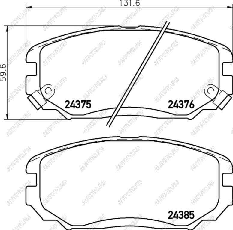 1 199 р. Колодки тормозные передние (4шт.) MINTEX Hyundai Sonata NF рестайлинг (2007-2010)  с доставкой в г. Тольятти