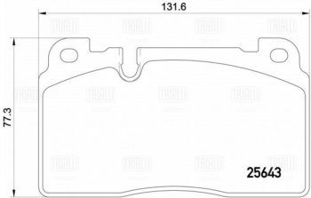 3 789 р. Колодки тормозные передние (4шт.) TRIALLI Audi A7 4K лифтбэк дорестайлинг (2018-2023)  с доставкой в г. Тольятти. Увеличить фотографию 5