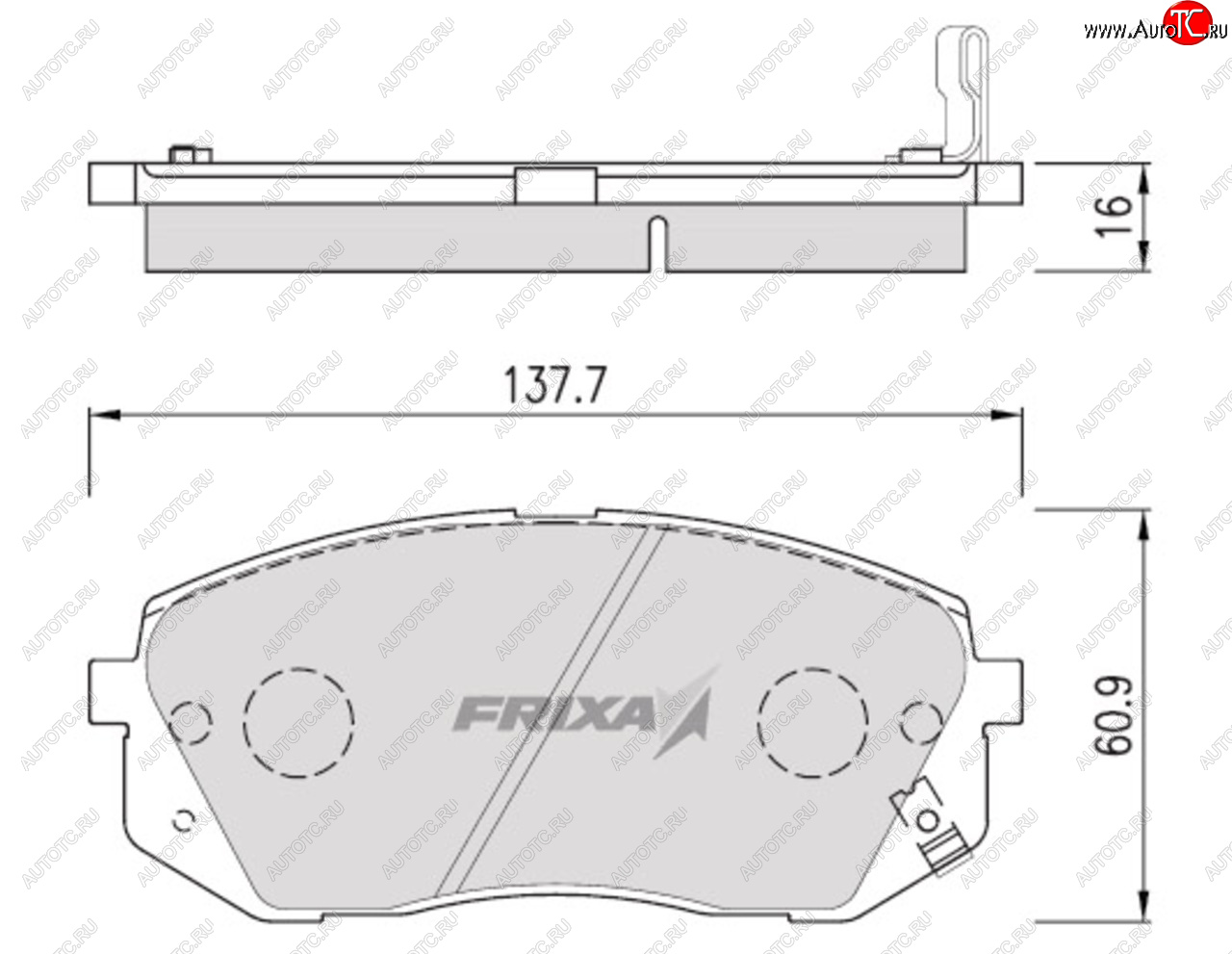 6 799 р. Колодки тормозные передние (4шт.) HANKOOK FRIXA KIA Carens RP рестайлинг (2017-2019)  с доставкой в г. Тольятти