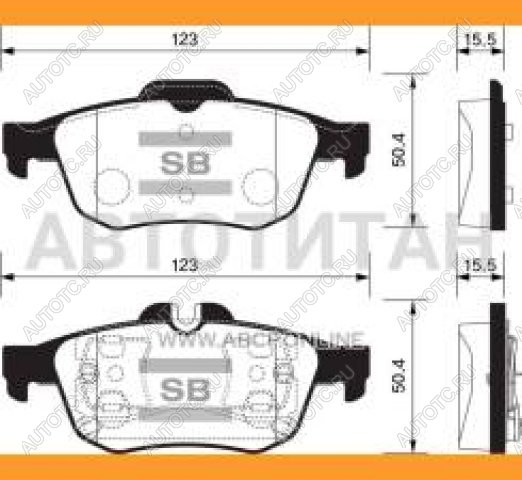 1 639 р. Колодки тормозные задние (4шт.) SANGSIN Nissan Primera 3 седан P12 (2001-2008)  с доставкой в г. Тольятти