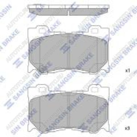 1 939 р. Колодки тормозные передние (4шт.) SANGSIN INFINITI FX37 S51 дорестайлинг (2008-2011)  с доставкой в г. Тольятти
