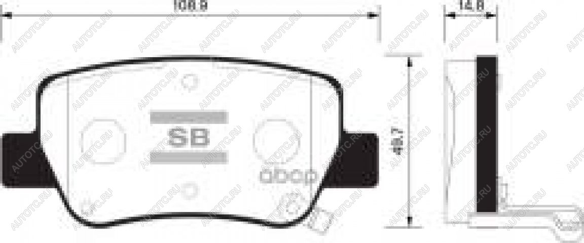 1 549 р. Колодки тормозные задние (4шт.) SANGSIN Toyota Avensis T270 универсал 1-ый рестайлинг (2011-2015)  с доставкой в г. Тольятти