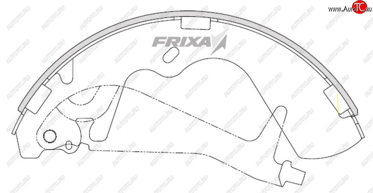 1 699 р. Колодки тормозные передние барабанные (4шт.) HANKOOK FRIXA Hyundai Starex/H1 A1 дорестайлинг (1997-2004)  с доставкой в г. Тольятти