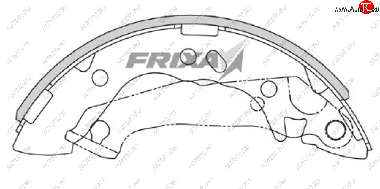 1 099 р. Колодки тормозные задние барабанные (4шт.) HANKOOK FRIXA Hyundai Accent седан ТагАЗ (2001-2012)  с доставкой в г. Тольятти