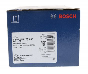 3 599 р. Колодки тормозные передние R17 (4шт.) BOSCH Opel Insignia A дорестайлинг седан (2008-2013)  с доставкой в г. Тольятти. Увеличить фотографию 3