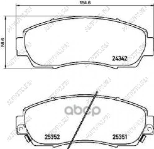 8 799 р. Колодки тормозные передние (4шт.) BREMBO Honda CR-V RM1,RM3,RM4 дорестайлинг (2012-2015)  с доставкой в г. Тольятти