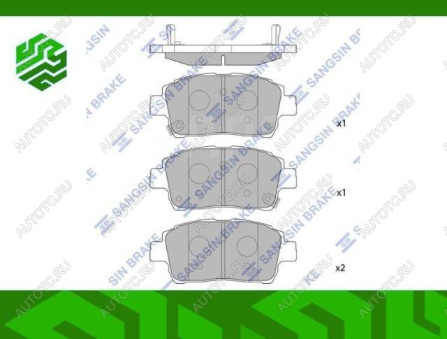 1 599 р. Колодки тормозные передние (4шт.) SANGSIN Toyota Celica T230 (1999-2006)  с доставкой в г. Тольятти