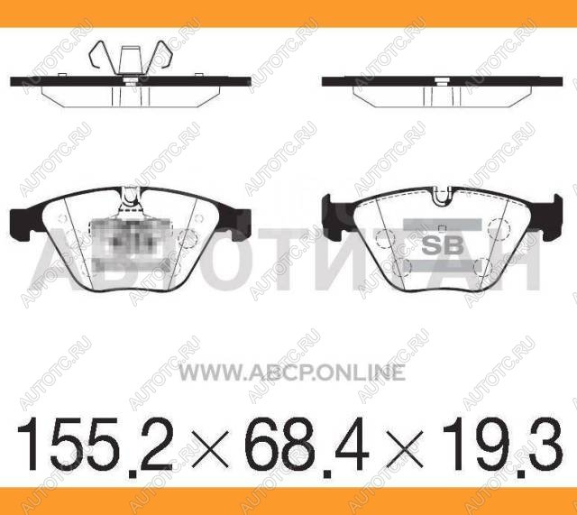 2 899 р. Колодки тормозные передние (4шт.) SANGSIN BMW 3 серия E90 седан дорестайлинг (2004-2008)  с доставкой в г. Тольятти