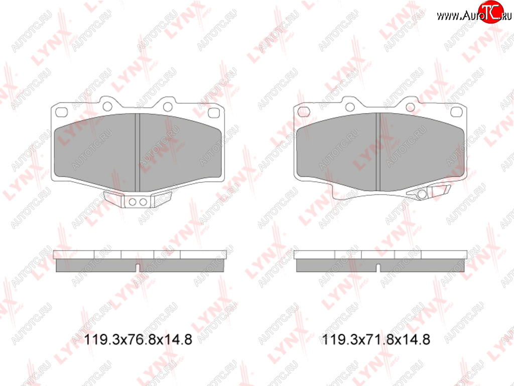 1 699 р. Колодки тормозные передние (4шт.) LYNX Toyota 4Runner N210 рестайлинг (2005-2009)  с доставкой в г. Тольятти