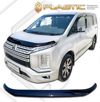 2 079 р. Дефлектор капота (3DA-CV1W) CA-Plastic  Mitsubishi Delica D:5  1 (2018-2025) рестайлинг (серия Classic черный)  с доставкой в г. Тольятти. Увеличить фотографию 2