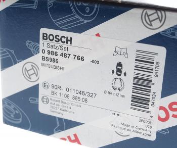 2 899 р. Колодки тормозные задние барабанные (4шт.) BOSCH Peugeot 4008 (2012-2017)  с доставкой в г. Тольятти. Увеличить фотографию 4