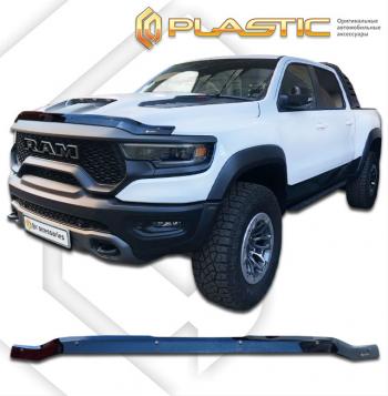 2 189 р.  Дефлектор капота CA-Plastiс  RAM 1500  DT (2018-2024) CREW Cab (серия Classic черный)  с доставкой в г. Тольятти. Увеличить фотографию 2