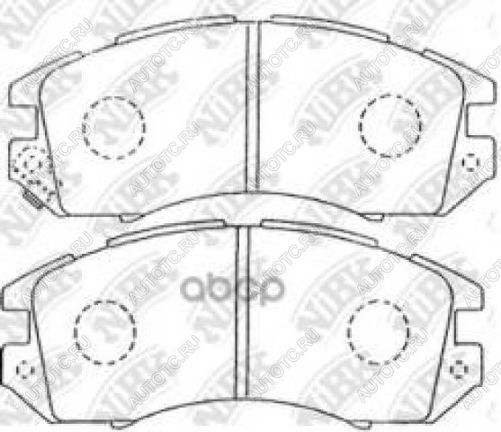 1 899 р. Колодки тормозные задние (4шт.) NIBK Subaru Impreza GC седан (1992-2000)  с доставкой в г. Тольятти