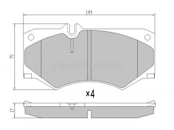 Колодки тормозные перед BREMBO Mercedes-Benz G class W463 5 дв. 1-ый рестайлинг (1994-1998)